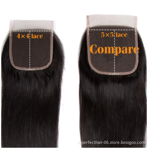 5x5 Swiss Lace Closure 100% Brazilian Human Hair Transparent Lace Closure,HD Lace Closure